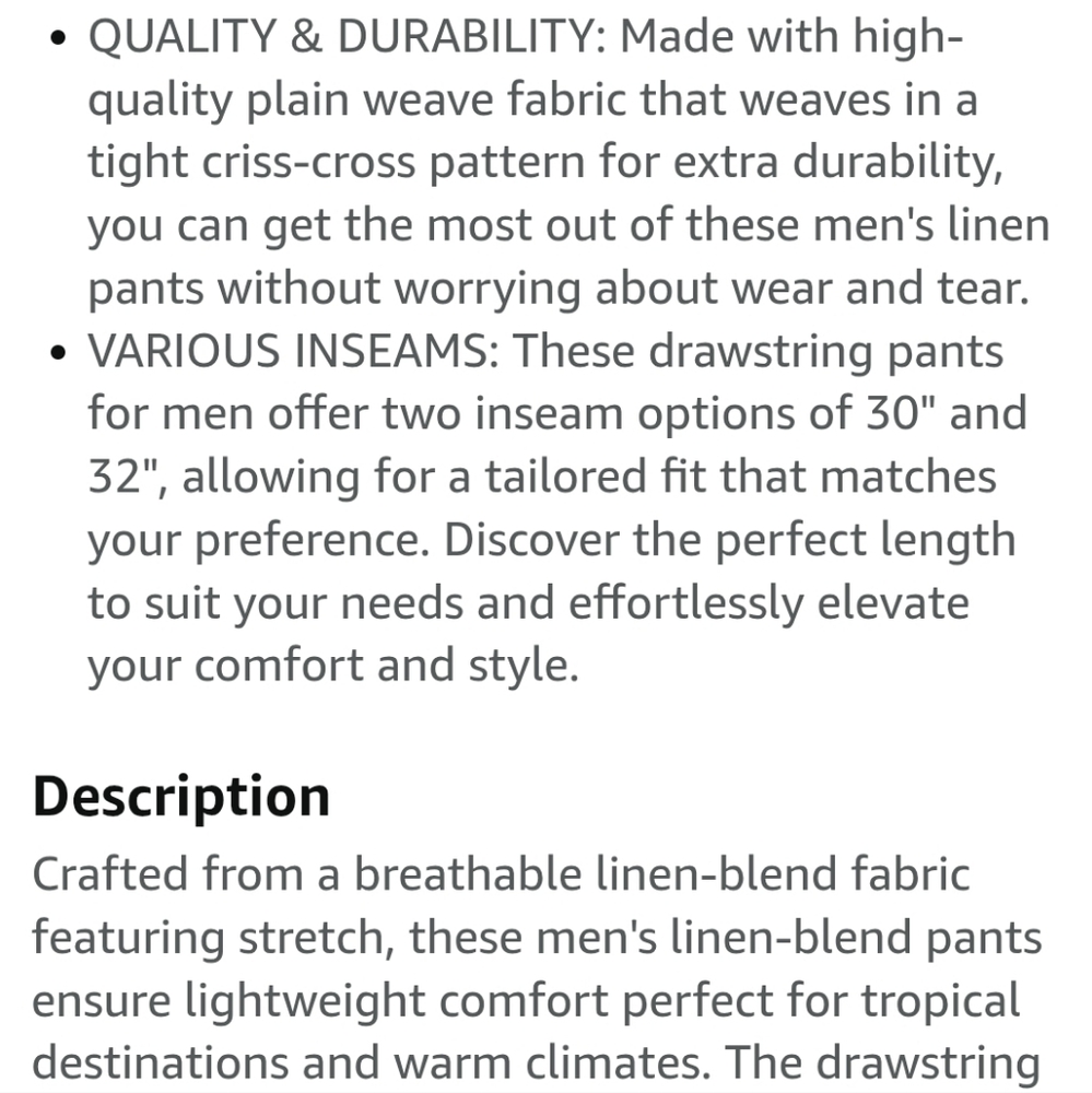 NWT Men's Cubavera Linen Drawstring Pants - Picture 7 of 8